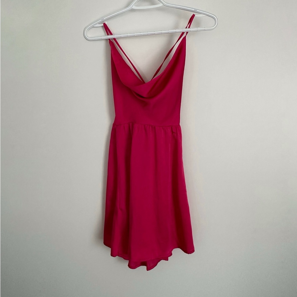 Silk Mini Tie Back Dress